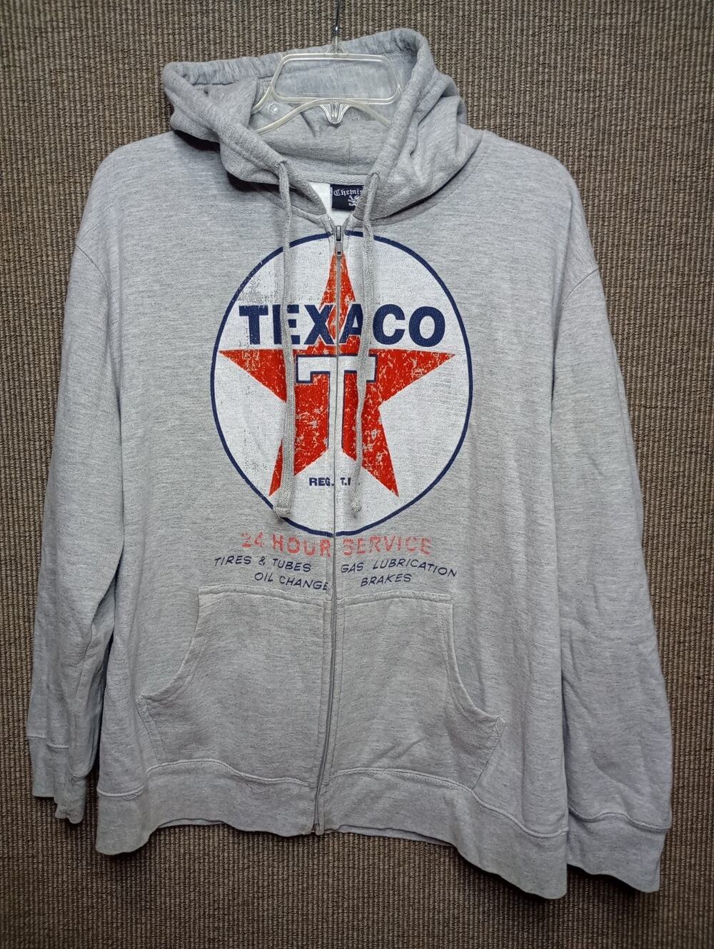 Chemistry Full Zip Texaco Hoodie Jacket Size Large